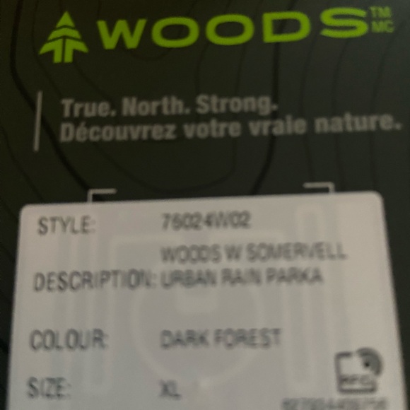 NEW!!! XL Ladies Woods Somervell Rain Jacket - Picture 8 of 14